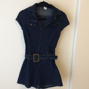 Denim romper